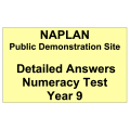 NAPLAN Demo Answers Numeracy Year 9